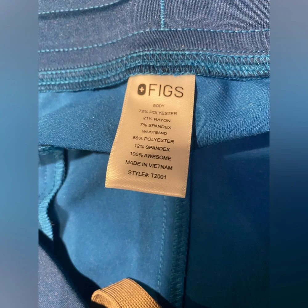 Figs Mens Axim Cargo Scrub‎ Pants Size XL Alps Blue